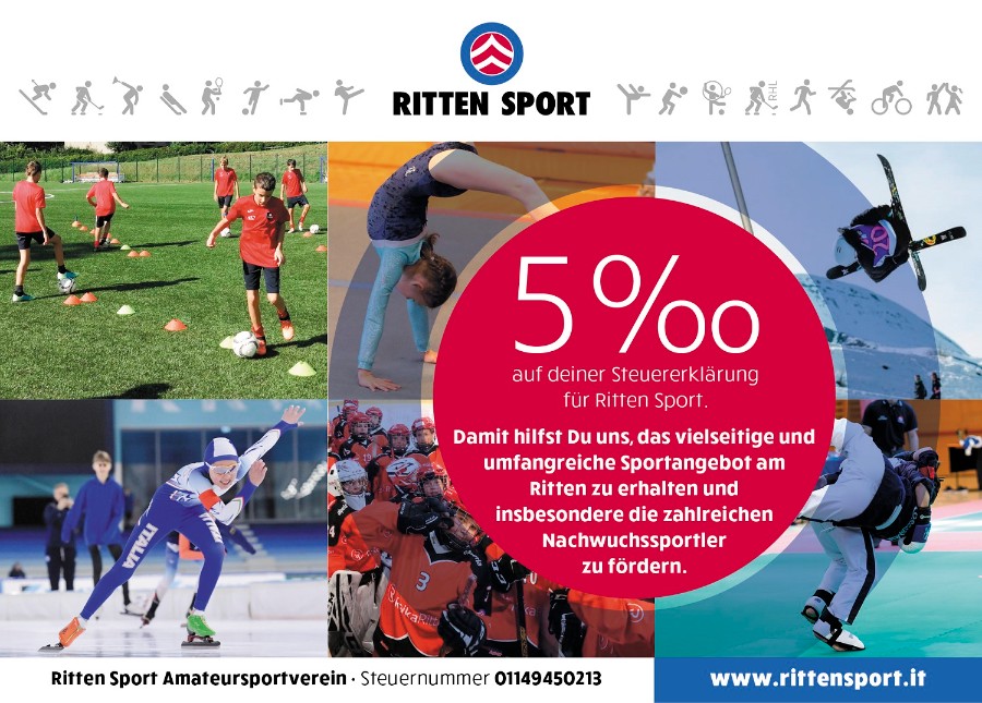 Deine 5 Promille für Ritten Sport - gemeinsam mehr erreichen!